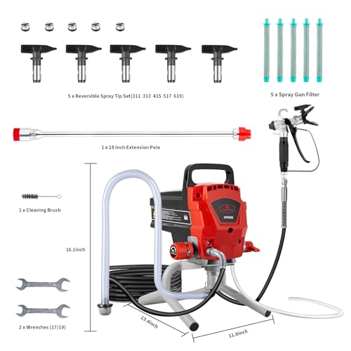 AEROPRO Tools Airless Paint Sprayer，950W 0.52GPM 3300PSI | Home Repair - Image 3