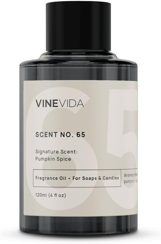 VINEVIDA [4oz] Pumpkin Spice Fragrance Oil for Candle Making and Soap Making - Premium Candle Scents for Soy Candles