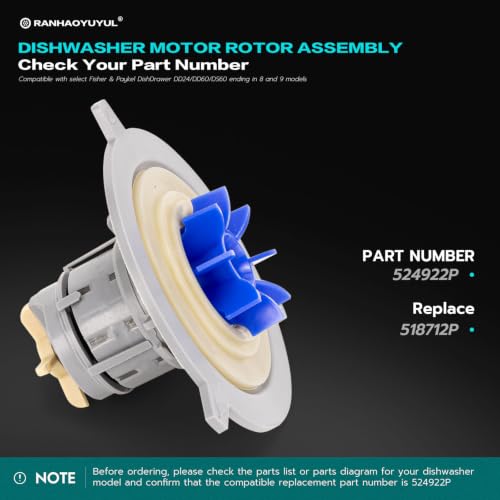 524922P Motor Rotor Assembly Fit for Fisher & Paykel - Image 4