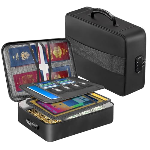 Fireproof Document Organizer Box with Lock for Important - Image 2