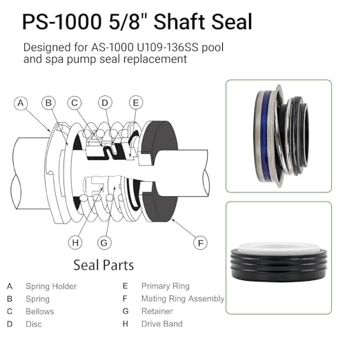 4-Pack PS-1000 5/8" Shaft Seal, Premium Pool & Spa Pump | Home Repair - Image 5