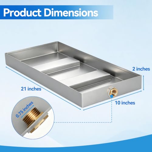 Steam Generator Drain Pan 21 x 10 x 2 Built in Generator - Image 4