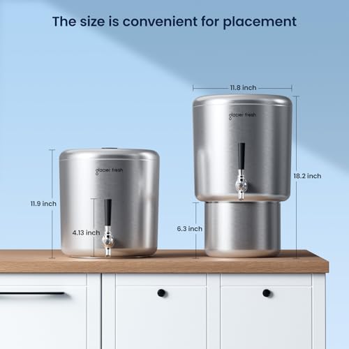 GLACIER FRESH PC04 Gravity-Fed Countertop Water Filtration System - Image 7