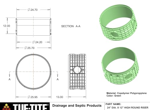 Tuf-Tite Septic Tank Riser, 24''x12'' - Image 3