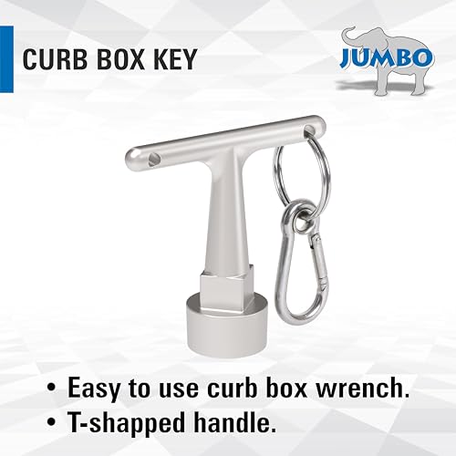 JUMBO Curb Box Key Wrench, Stainless Steel Water Valve | Hand Tools - Image 4