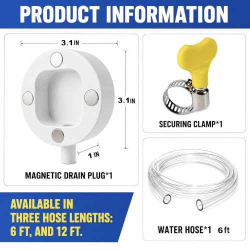 Magnetic Window AC Drain Kit, Air Conditioner Drain Hose (6FT) - Image 4