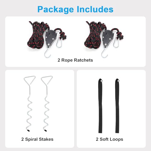RV Awning Tie Down Kit 10mm Rope, Heavy Duty Wind-Proof - Image 7