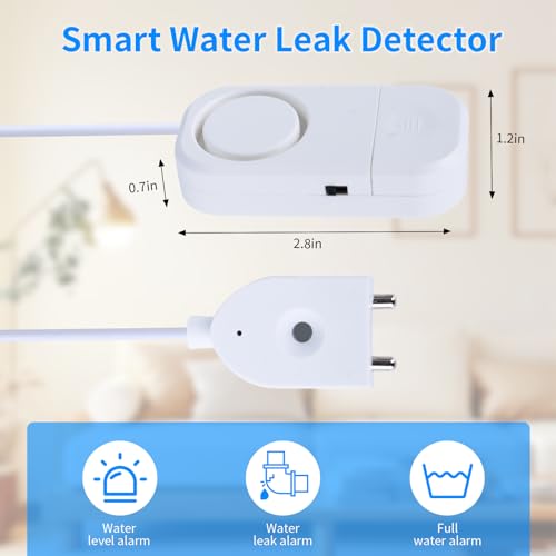 Smart Water Leak Detector, 120dB Adjustable Alarm Suit - Image 3