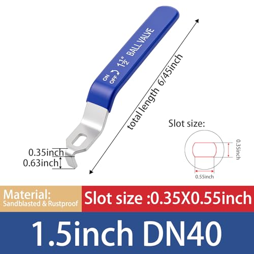 DN40 Ball Valve Wrench, 1.5" Replacement Handle | Hand Tools - Image 3