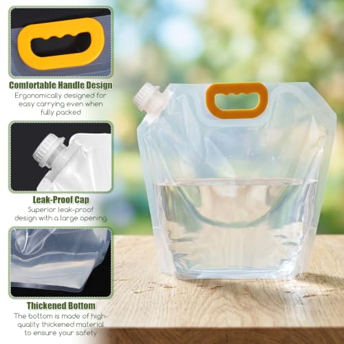 36Pcs 1.3Gallon Collapsible Water Storage Bag with Funnel - Image 5