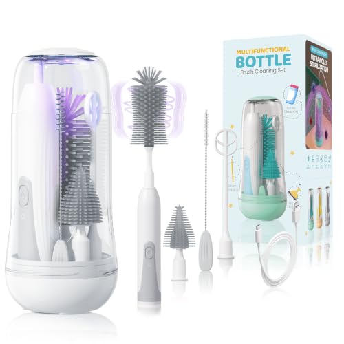 Electric Bottle Brush Cleaner with Storage Box, Portable - Image 2