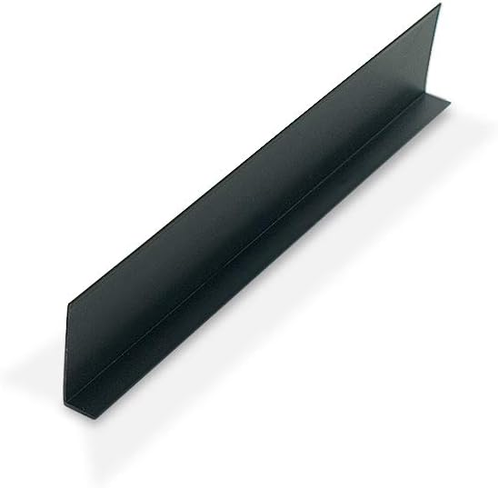 Outwater Plastics 1441-Bk Black 3/8 Inch X 1-1/4 Inch X 3/64 (.047) Inch Thick Styrene Plastic Angle Moulding 46 Inch Lengths (Pack of 3)