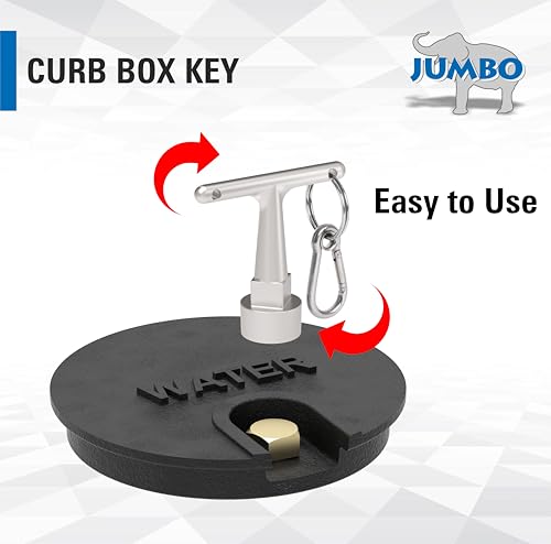 JUMBO Curb Box Key Wrench, Stainless Steel Water Valve | Hand Tools - Image 7