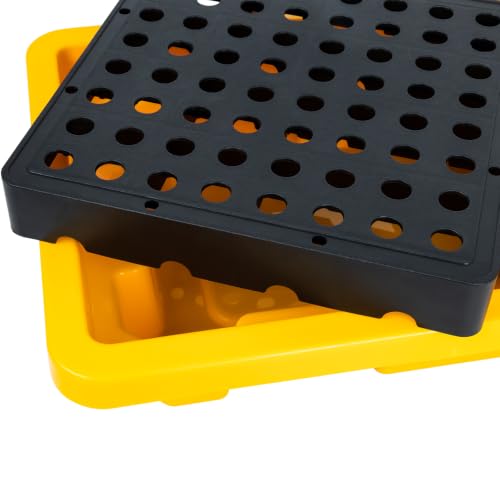 2 Drum Spill Containment Pallet, Leakproof Spill Tray with Drain - Image 4