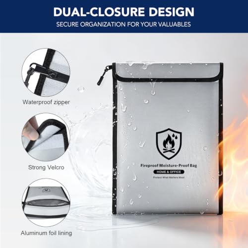 3PCS Large Fireproof Document Bag Set - 2000℉ Waterproof - Image 7