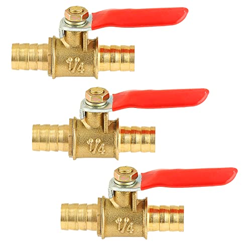 Zorfeter Brass Ball Valve Shut Off Switch 3/8" x 3/8", Pack of 3 - Image 2