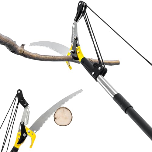 10.5FT Pole Saw for Tree Trimming, 2-In-1 Manual Tree - Image 2