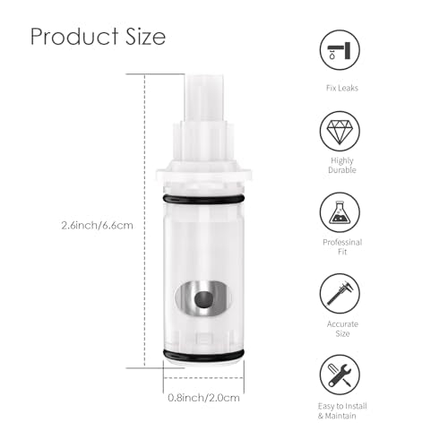 1224 Faucet Cartridge Replacement Compatible with Moen Two - Image 3