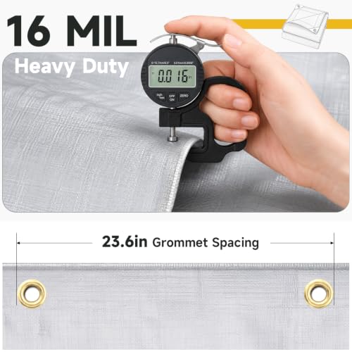 Heavy Duty Waterproof Tarp, 10 x 20 FT - Image 4