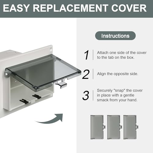 Horizontal Outdoor Outlet Cover, Type 3r Enclosure Cover - Image 7
