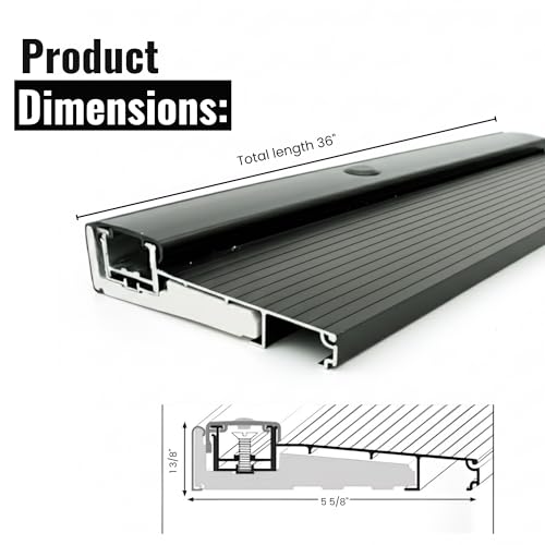 KC Hardware Adjustable Aluminum Threshold Waterproof - Image 2