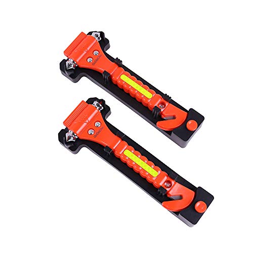 2PCS Car Safety Hammer Emergency with Seat Belt Cutter | Hand Tools - Image 2