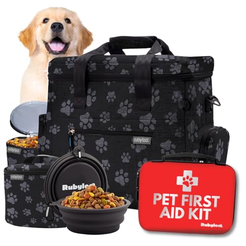 Pet Travel Bundle – Original Doggy Bag (Paw Print) + | Pet Essentials - Image 1