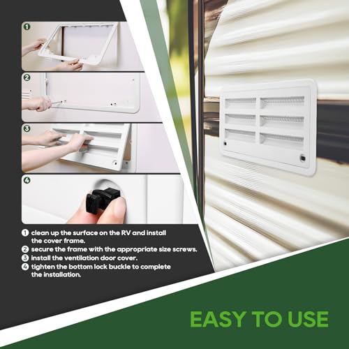 RVGUARD RV Refrigerator Vent 20-3/4"W x 10-3/4"H White - Image 6
