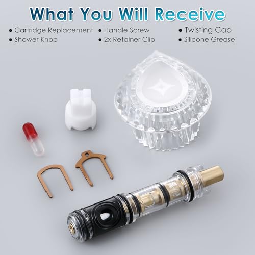 Cartridge Replacement and Faucet Handle Kit, Compatible - Image 3