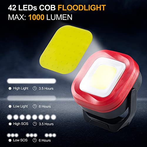 COB LED Work Light, 42 LEDs 1000 Lumens Rechargeable | Home Repair - Image 5