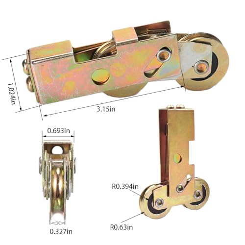 2 Pack Sliding Patio Door 1-1/4 Inch Tandem Roller Assembly - Image 3
