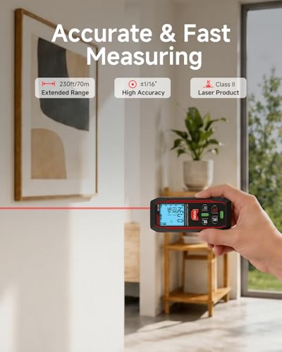 NOYAFA 230Ft Laser Measuring Tool, Digital Laser Tape Measure - Image 3