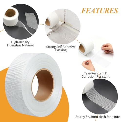 Drywall Joint Tape, 4 Inch x 100 Ft Self Adhesive Drywall Tape - Image 4