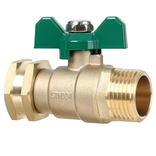 Full Flow Brass Garden Hose Shut Off Valve, Heavy Duty 1-Way No - Image 2