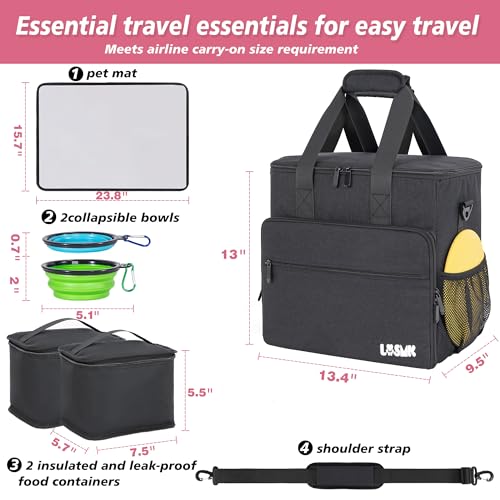 5 Set Dog Travel Bag for Supplies, Dog Lovers - Image 4