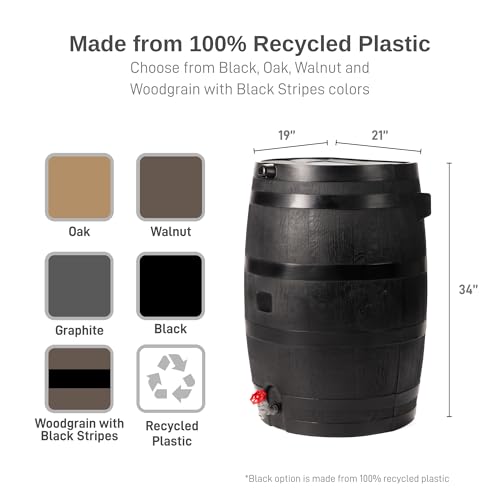 RTS Home Accents 50-Gallon ECO Rain Barrel Made with 100% - Image 3