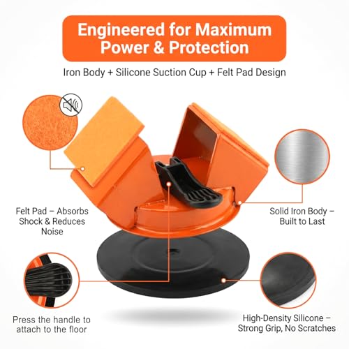 Floor Gap Fixer Tool, 45° Angled Striking Suction Cup | Home Repair - Image 4