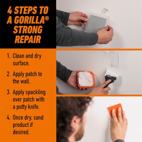 GORILLA Wall Repair Kit, Heavy Duty Spackling - Image 7