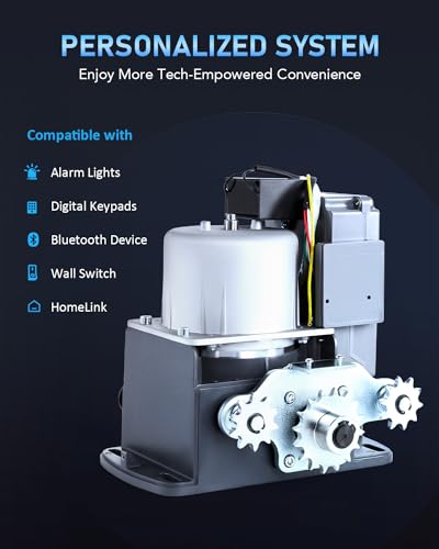CO-Z Automatic Sliding Gate Opener 1400 lb 40 ft Gates 110V Chain - Image 6