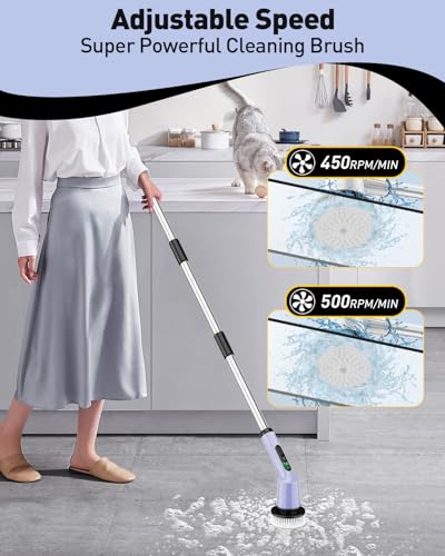 Electric Spin Scrubber for Bathroom, Shower Scrubber - Image 4