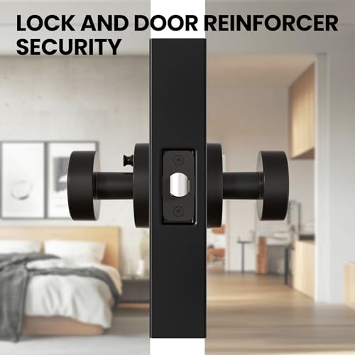 Door Knob Reinforcement Plate, Matte Black - Image 5