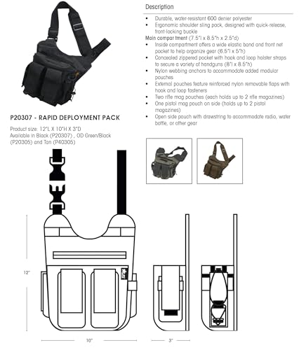US PeaceKeeper Products - Rapid Deployment Pack - Heavy Duty - Image 3