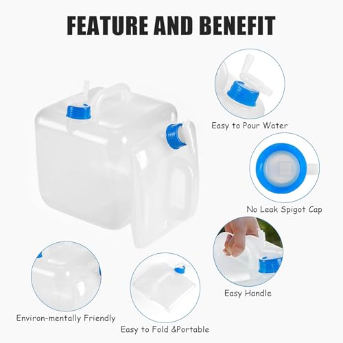 2 Pack Collapsible Water Container - BPA Free Water Jug - Image 7