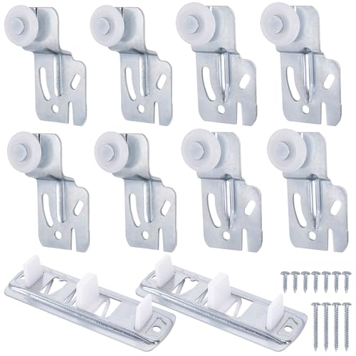 10Pcs Sliding Closet Door Roller Kit, Wardrobe Door Roller - Image 2