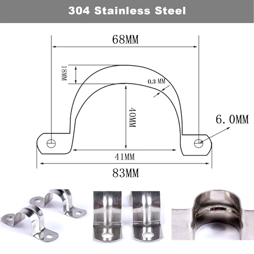 30 Pack M40 (1-1/2") Stainless Steel Rigid Pipe Strap | Hand Tools - Image 3