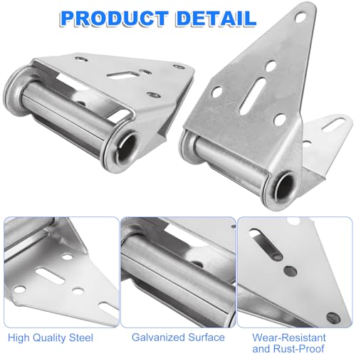 12 Pcs Garage Door Hinges with Galvanized Finish, 2.7" × 7" Heavy - Image 4