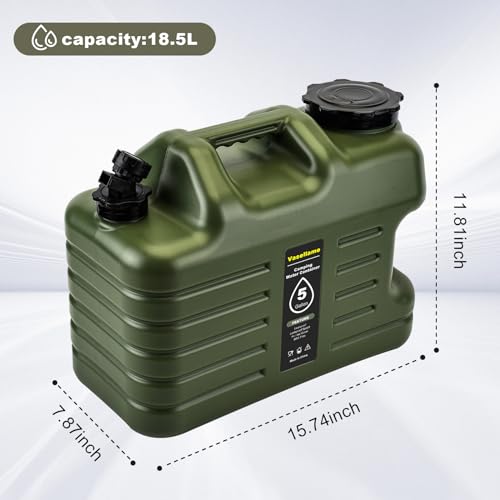5 Gallon Water Jug with Spigot, Leak-Proof Portable - Image 3