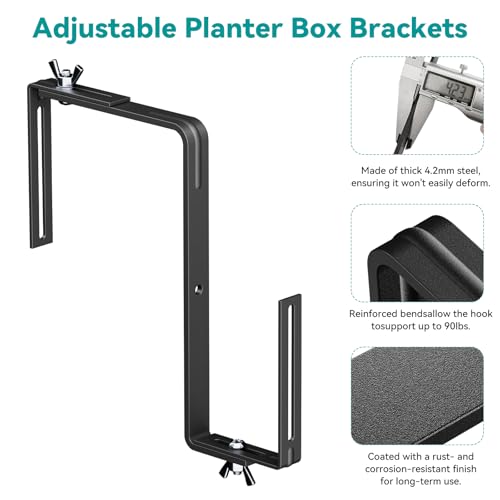 Adjustable Planter Box Brackets,Enhanced Bottom Support - Image 7