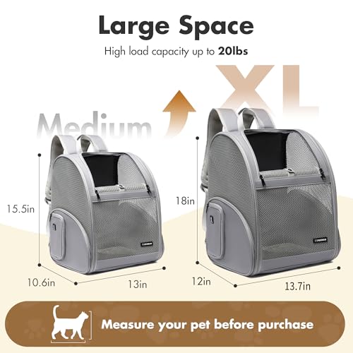 Pet Backpack Carrier ，Large Cat Carrier Backpack Up to 20 - Image 3