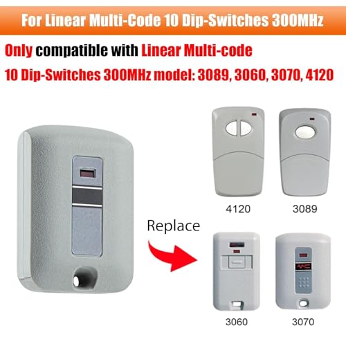 2 Garage Gate Opener Remote for Linear Multi Code 3089 300MHz 10 - Image 4